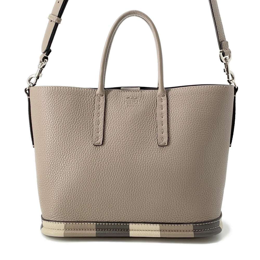 Fendi Selleria 2way Shoulder Bag Biege